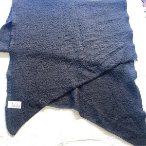 ALDO Black Textured Sherpa Fleece SCARF Oversized Plane Shawl Blanket